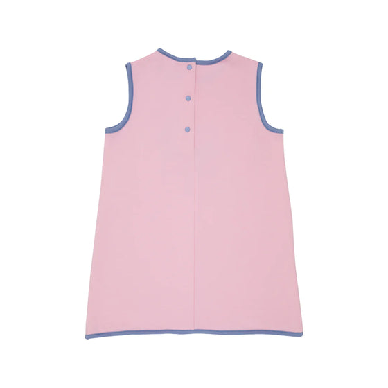Annie Apron Dress: Palm Beach Pink With Gift Applique