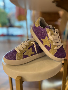  Purple and Gold Star Sneaker