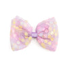 Lavender Confetti Flower Bow Clip