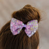 Lavender Confetti Flower Bow Clip