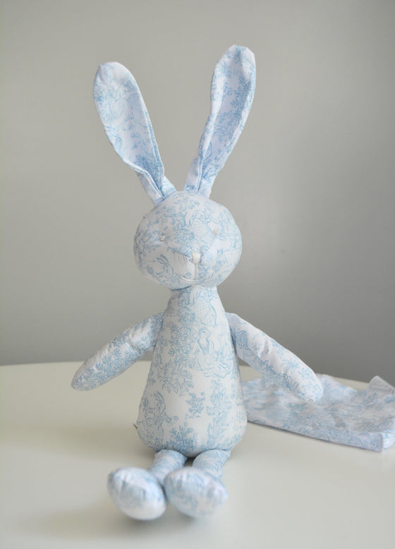 Bun Bun - Blue Toile Bunny