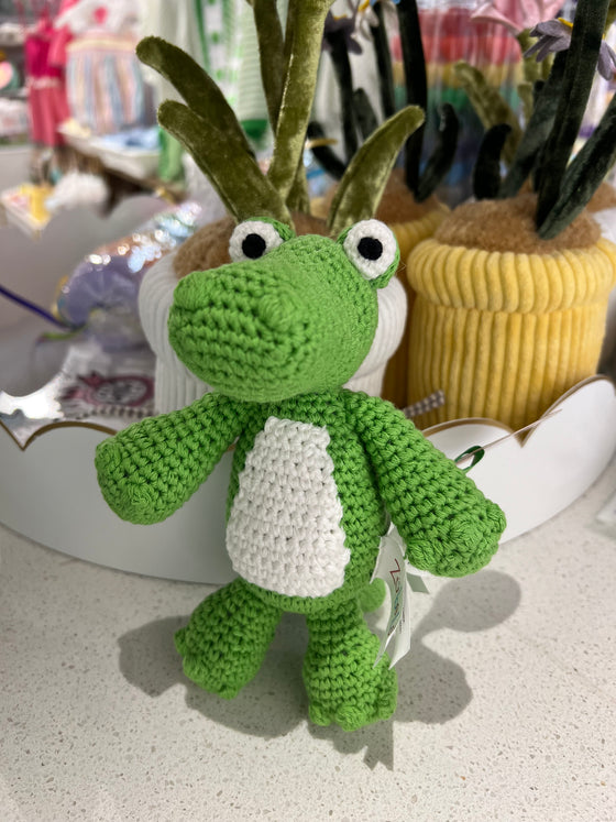 Alligator Hand Crochet Rattle