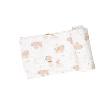  Elephant + Bunny Ballerinas Swaddle Blanket