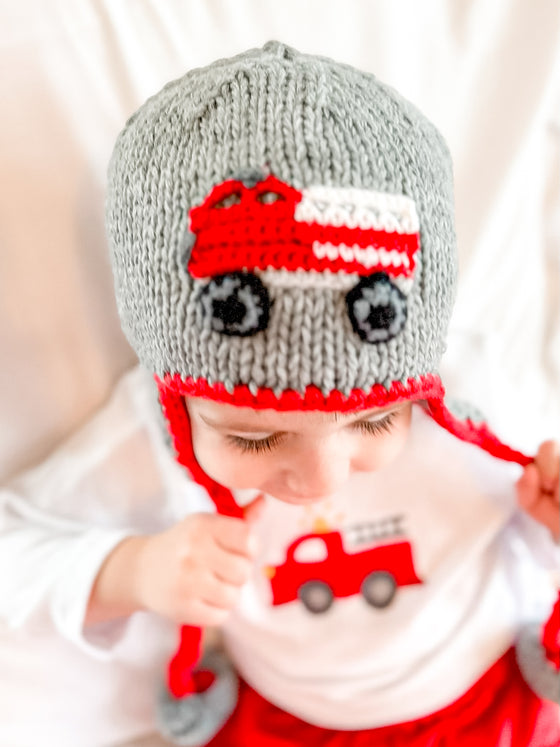 Firetruck Knit Top & Pant Set