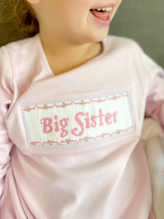 Big Sister Smocked Long Sleeve Shirt