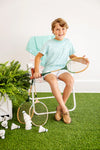 Carter Crew: Turks Teal Stripe