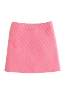  Quilted Mini Skirt: Rose