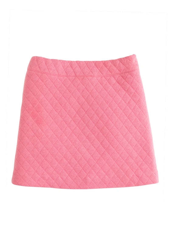 Quilted Mini Skirt: Rose