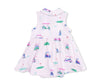 Vintage Golf Carts Polo Dress: Pink