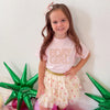 Pearl Bday Patch T-shirt: Ballet Pink
