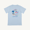 Sir Proper`s T-Shirt: Buckhead Blue/Fish