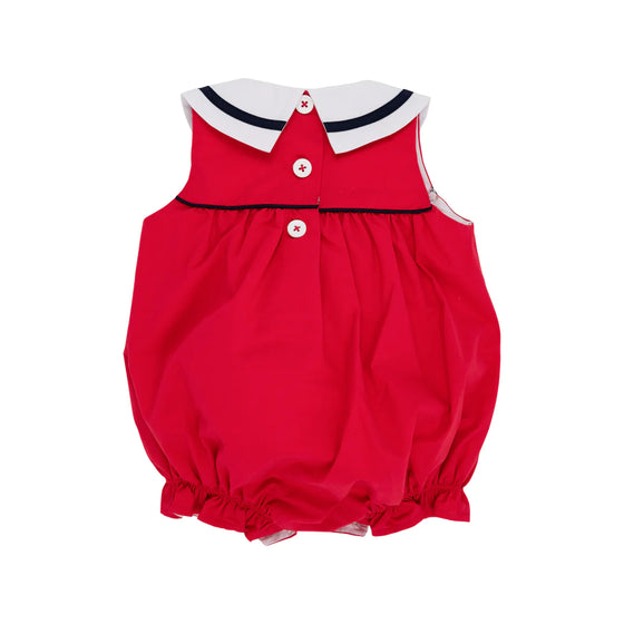 Stiles Sunsuit: Richmond Red With Worth Avenue White And Nantucket Navy