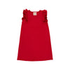Ruehling Ruffle Dress: Richmond Red
