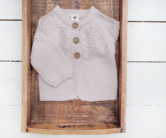 Olesya Cotton Knit Sweater: Mauve