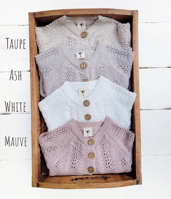 Olesya Cotton Knit Sweater: Mauve