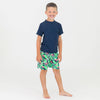 Flamingo Frenzy Swim Trunks