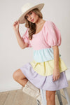 Color Block Tiered Dress