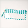 Mahjong Tile Pouch–Sicily Stripes Teal
