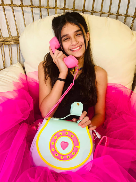 Ring Ring Phone Handbag: Cotton Candy Mint Green