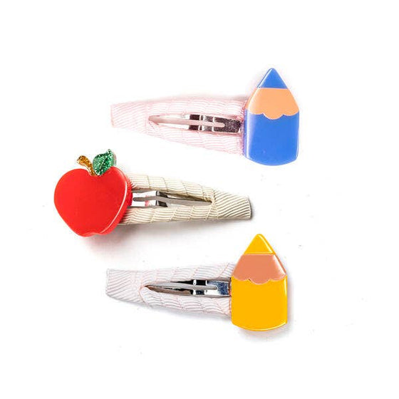 Pencils & Apple Snap Clips