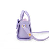 Big Bow Baguette Handbag: Purple