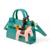 Crocodile Pony Handbag: Green