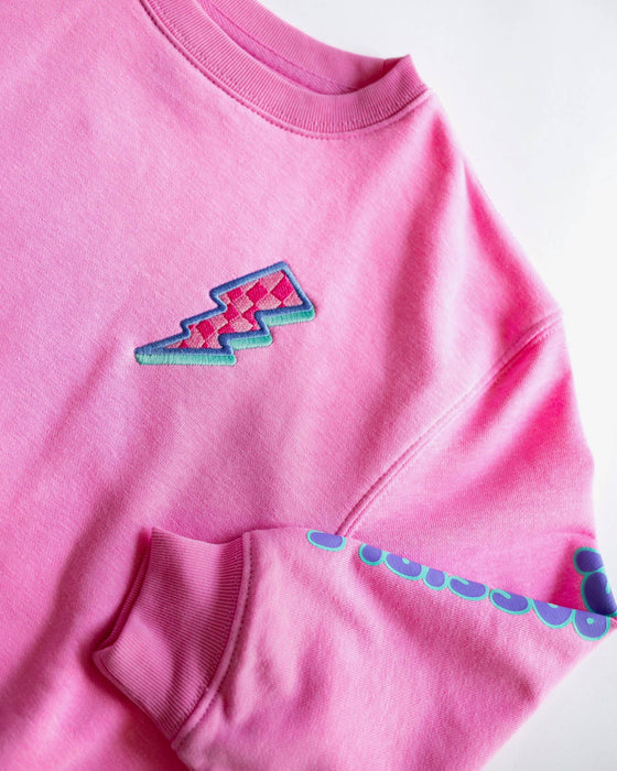 Anything is Possible Lightning Sweatshirt | Berry Pink