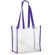  Clear Stadium Tote - Purple: JMU Patch