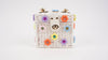 Wicker Bucket Daisy Flower Purse: White