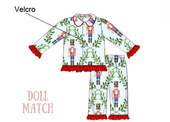 Doll Red Nutcracker Pajamas