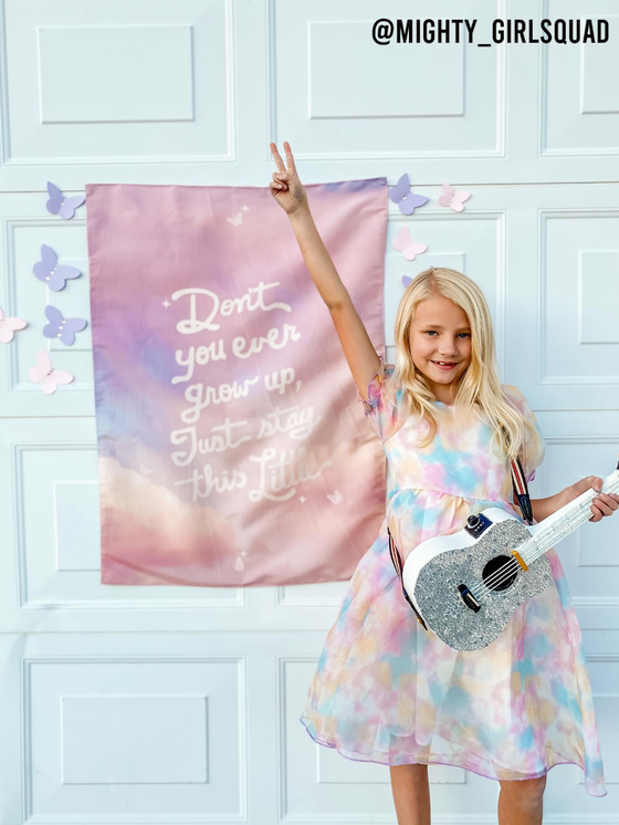 TS Long Live / Never Grow Up Reversible Banner | Fabric Wall: Small 17x13"