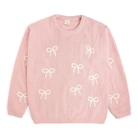 All Over Bows Knit Women's Sweater