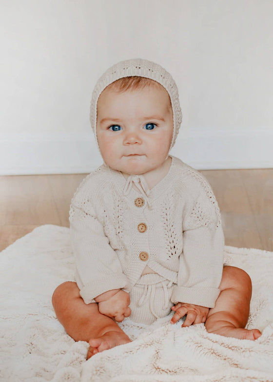 Olesya Cotton Knit Sweater: Mauve