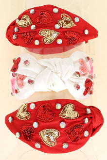  Valentine's Day Knotted Embellished Headband