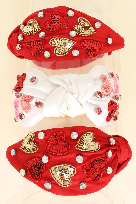 Valentine's Day Knotted Embellished Headband