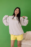 Colorful MAHJ Embroidered Crew Neck