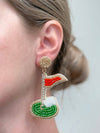 Hole in One Beaded Dangle Earrings