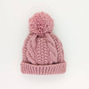 Rosy Pink Cable Beanie Hat: (0-6 months)