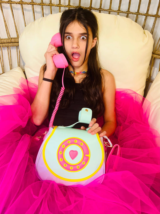 Ring Ring Phone Handbag: Cotton Candy Mint Green