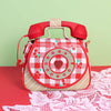 Ring Ring Phone Convertible Handbag :Cherry