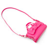 Big Bow Baguette Handbag: Hot Pink