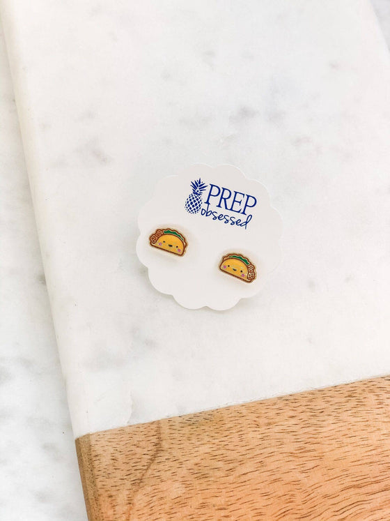 Smiling Taco Signature Enamel Studs