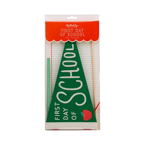 First Day Green Felt Pennant
