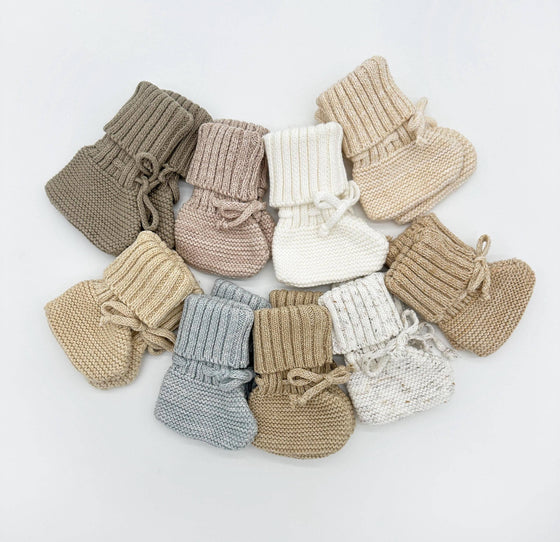 Garter Booties: Rice