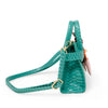 Crocodile Pony Handbag: Green