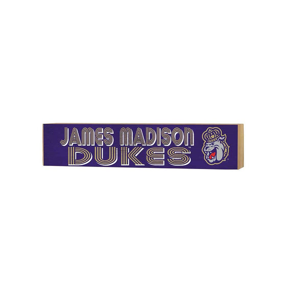 James Madison Dukes Wooden Block Sign