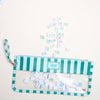 Mahjong Tile Pouch–Sicily Stripes Teal