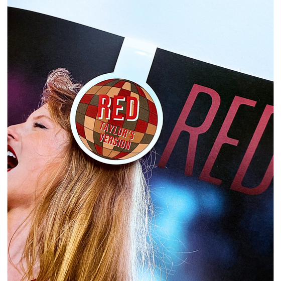 Red Disco Taylor Swift inspired magnetic bookmark