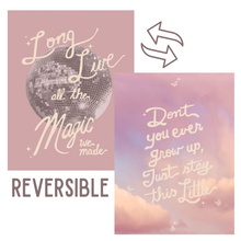  TS Long Live / Never Grow Up Reversible Banner | Fabric Wall: Small 17x13"