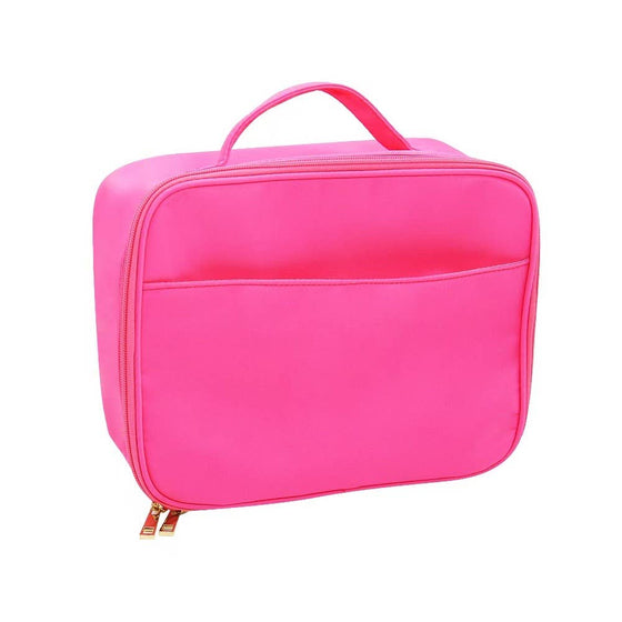 Nylon Lunch Bag Box: Hot Pink